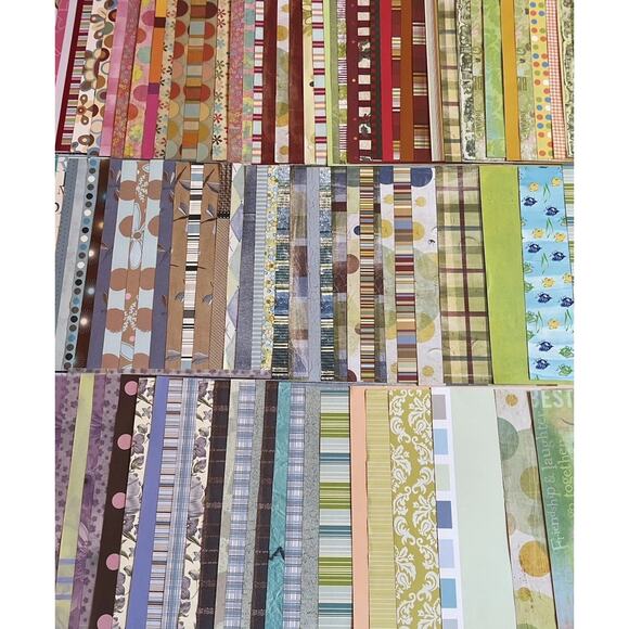 HUGE Lot Of 131 Scrapbook Paper 12x12 Seasonal Plaids Stripes Etc. 4lbs - Picture 3 of 5